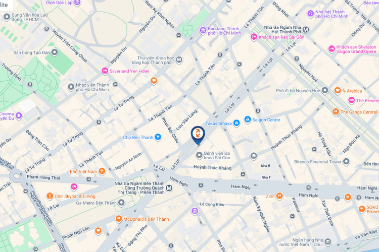 Map - Vertical LED Billboard at 125 Le Loi, Sai Gon Ward, Ho Chi Minh City (Ben Thanh Market Roundabout)