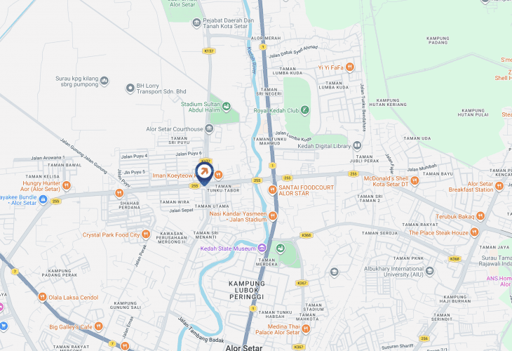 Map - Vertical Digital Screen Billboard at Jalan Gangsa / Sultanah Bahiyah Highway, Alor Setar, Kedah