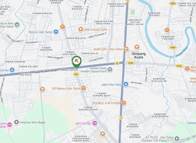 Map - Free Standing Billboard at Jalan Kuala Kedah / Lebuhraya Sultanah Bahiyah, Alor Setar, Kedah (towards Sultan Abdul Halim Highway)