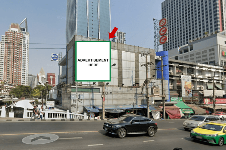 1 Panel Horizontal Static Billboard at Opposit of Central World, Bangkok