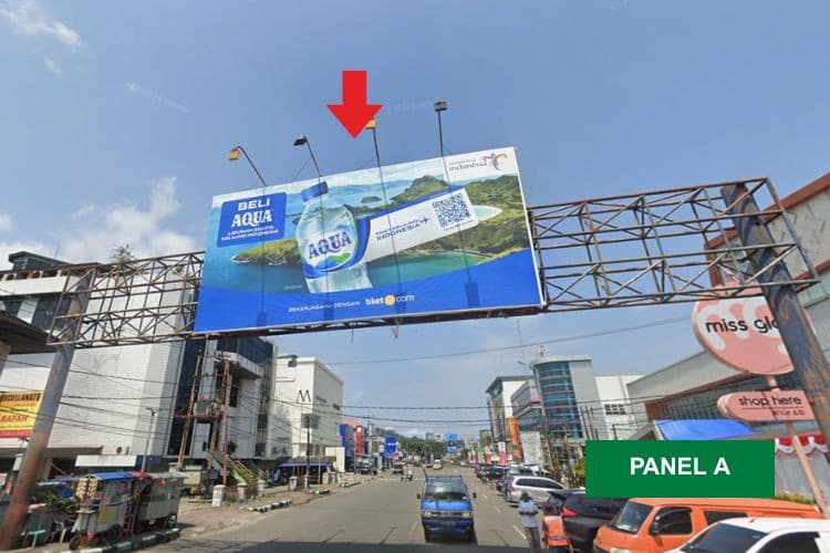 1 Sided Horizontal Bando Billboard at Jl. Damar, Padang, Sumatera Barat