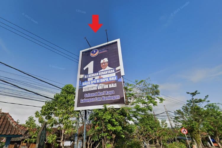1 Panel Vertical Baliho Billboard di Jl. Raya Denpasar Gilimanuk, Negara, Jembrana, Bali
