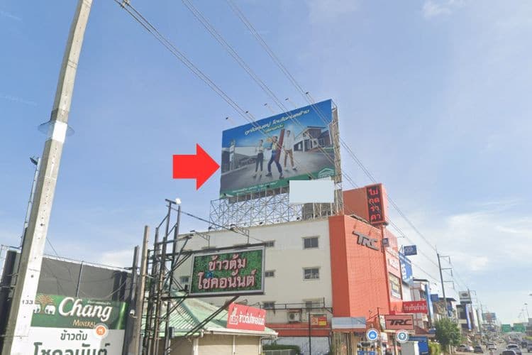 1 Panel Horizontal Classic Billboard Billboard at Sukhumvit South Pattaya Road (TRC Building), Chon Buri, Chon Buri
