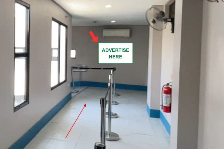 1 Panel Horizontal Wall Sticker Billboard at Caticlan Airport, Malay, Aklan (Domestic Departure Wing A - Security Check)