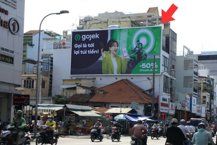 1 Panel Horizontal Wallscape Billboard at 127 Phan Dinh Phung, Cau Kieu Ward, Ho Chi Minh City