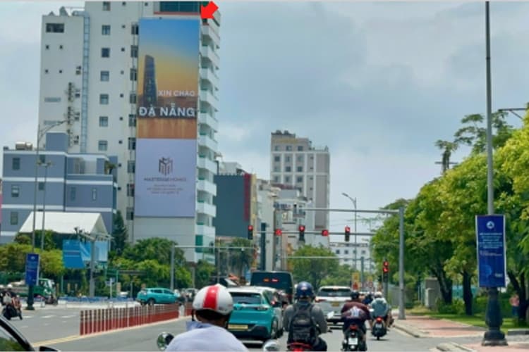 1 Panel Vertical Wallscape Billboard at 424 Vo Nguyen Giap, Ngu Hanh Son Ward, Da Nang City