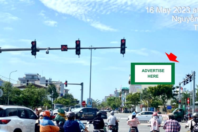 Day view- Horizontal Wallscape Billboard at 592 Nguyen Huu Tho, Cam Le Ward, Da Nang City