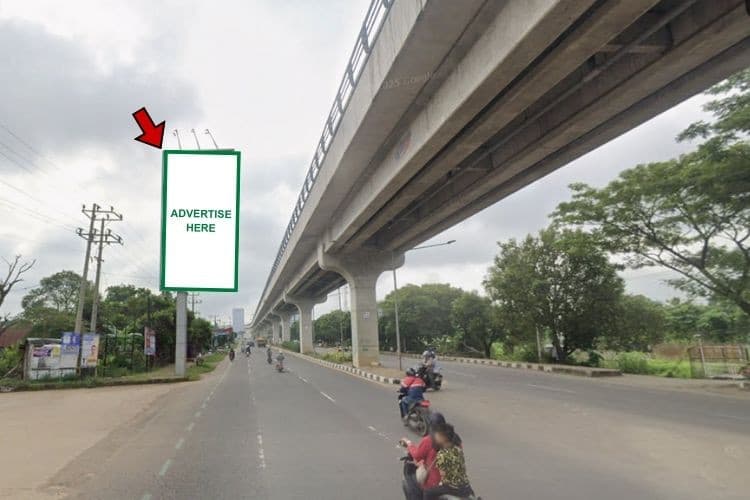 Vertical Static Billboard at Jl. Gub H. Bastari, Palembang, Sumatera Selatan (nearby Bank Sumsel Babel Jakabaring) - Day View