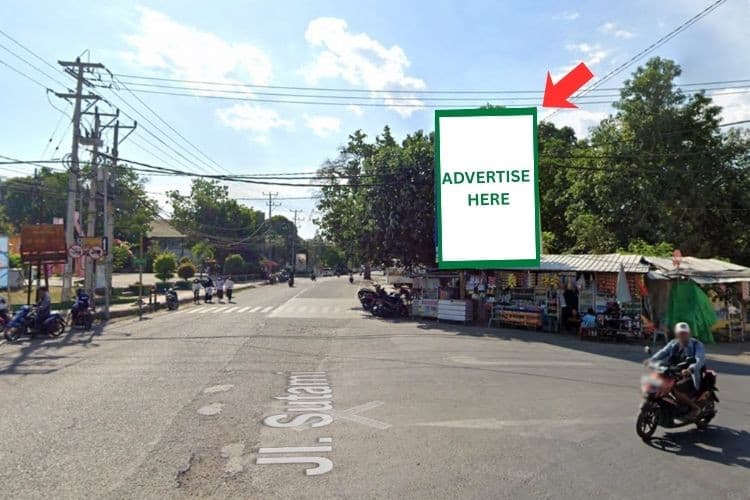 Vertical Static Billboard at Jl. Sutami, Bima, Nusa Tenggara Barat (near 0 KM Bima) - Day View