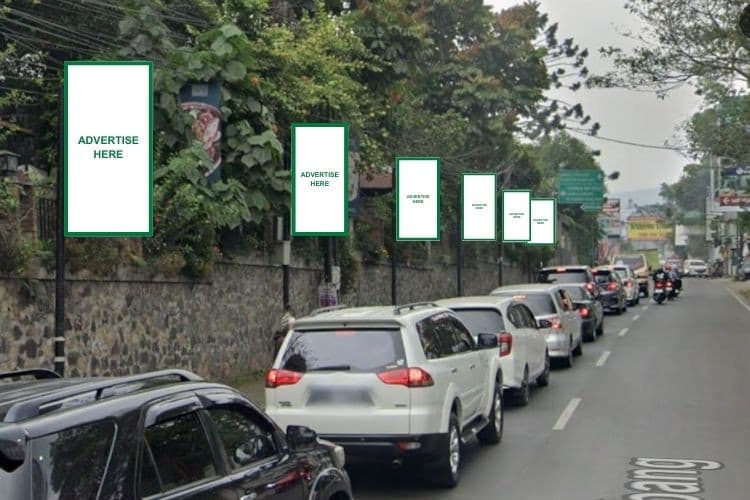 12 Sided Vertical Neonbox Billboard at Jl. Raya Lembang, Bandung Barat, Jawa Barat (nearby MiniMania - Taman Miniatur Dunia Lembang)
