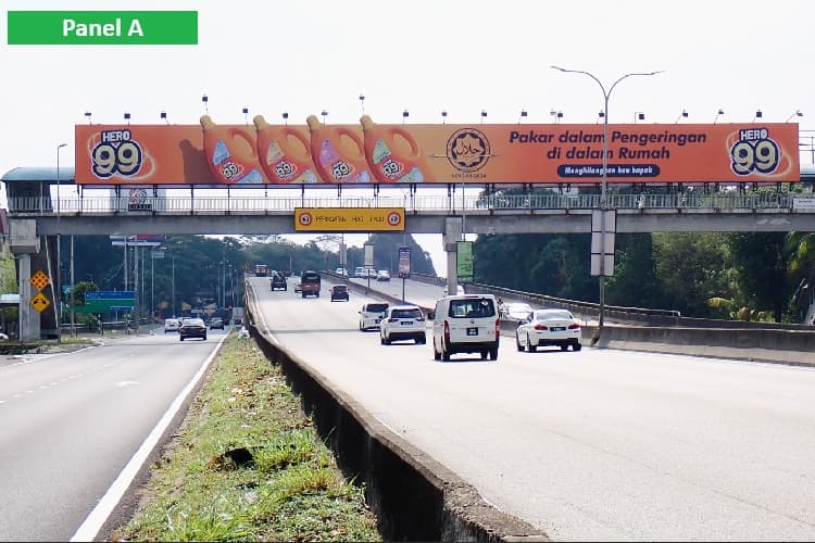 2 Sided Overhead Bridge Billboard at MRR2 Highway KM3.8, Sungai Buloh, Selangor