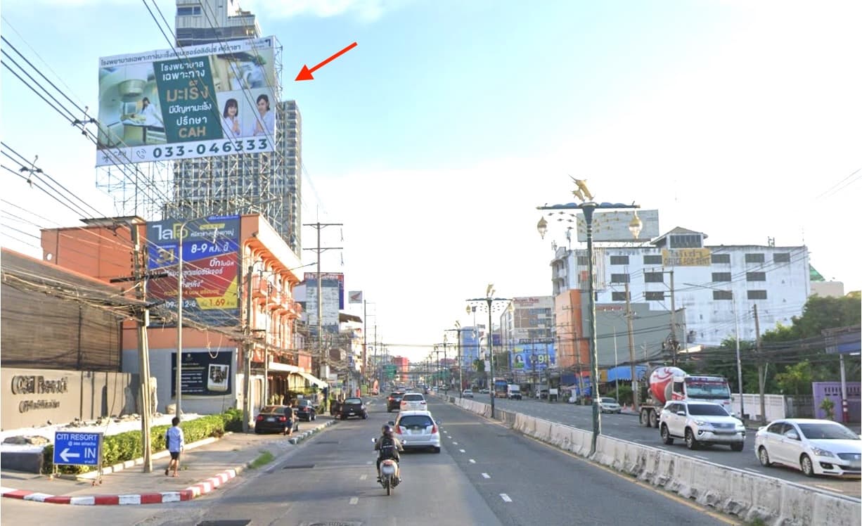 1 Panel Horizontal Classic Billboard Billboard at Sukhumvit Road, Sriracha, Chon Buri (beside Citi Resort)