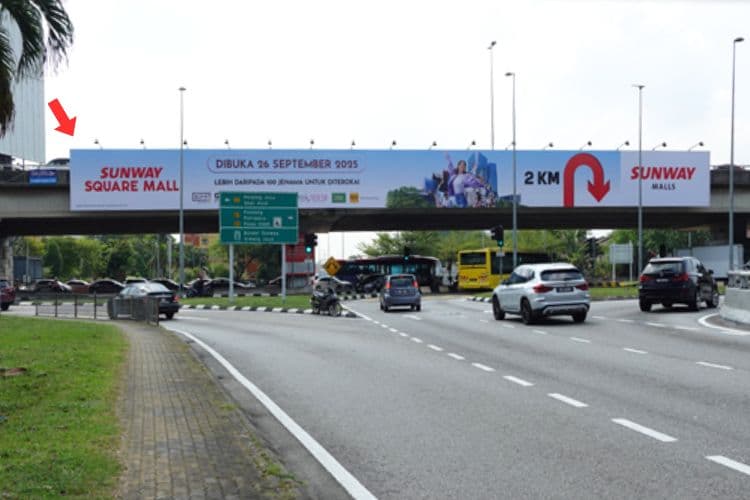 1 Sided Overhead Bridge Billboard at NPE Highway / LDP Highway KM17.4, Subang Jaya, Selangor (near Sunway Pyramid)