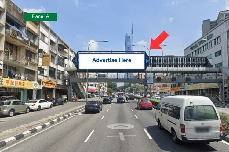 2 Sided Digital Overhead Bridge Billboard at Jalan Loke Yew, Kuala Lumpur