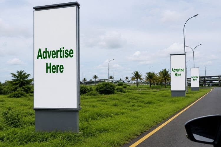 1 Panel Vertical Neonbox Billboard at Palihan, Temon, Kulon Progo, Daerah Istimewa Yogyakarta (Yogyakarta International Airport)