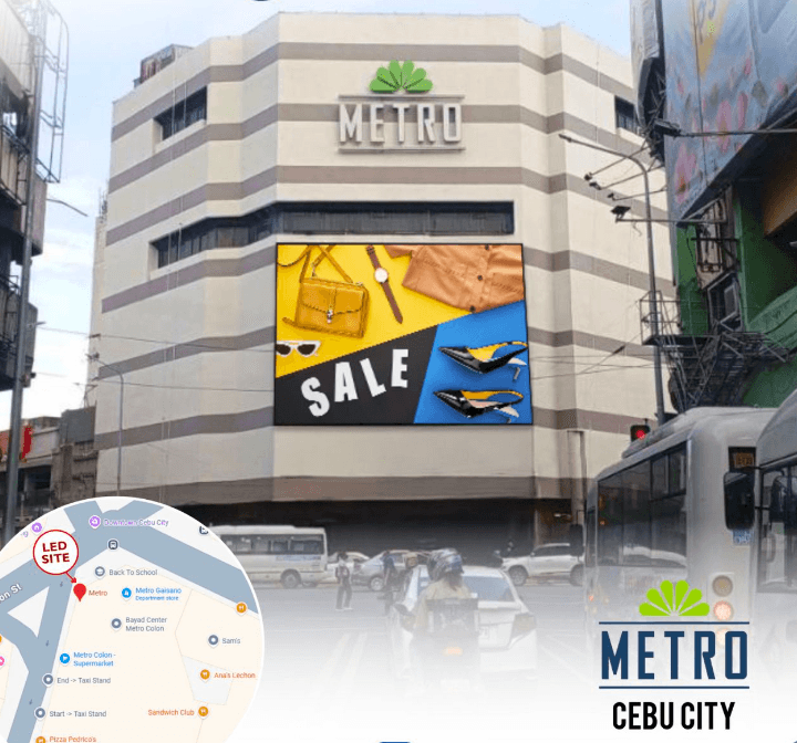 1 Panel Horizontal Digital Screen Billboard at Osmeña Blvd - Colon St, Cebu City, Cebu (downtown Cebu City)