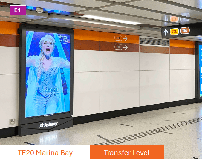 1 Panel Vertical Digital Screen Billboard at 25 Park St, Marina Bay, Central Region (transfer level - per unit)