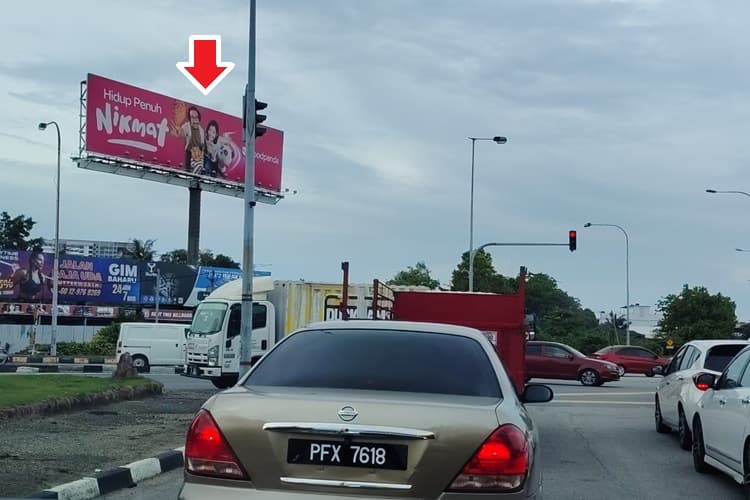 1 Sided Unipole Billboard at BKE Highway / Jalan Siram, Butterworth, Butterworth, Penang